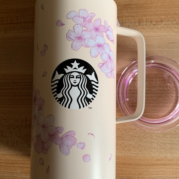 STARBUCKS Sakura Cherry Blossom Mug Tumbler – 16 oz with Handle & Lid - Picture 8 of 9
